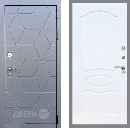 Входная металлическая Дверь Стоп КОСМО ФЛ-128 Белый ясень в Электрогорске