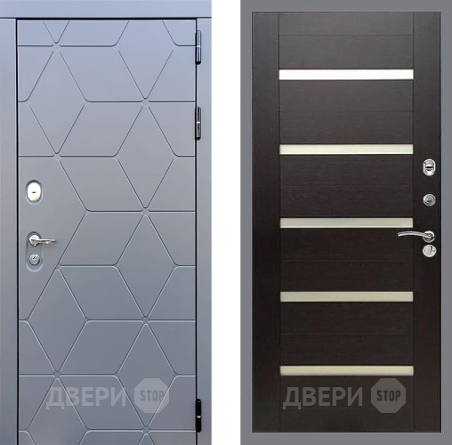 Входная металлическая Дверь Стоп КОСМО СБ-14 венге поперечный в Электрогорске