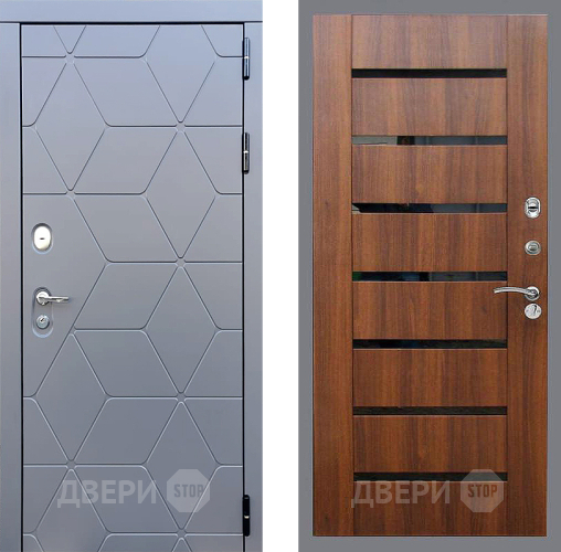 Входная металлическая Дверь Стоп КОСМО СБ-14 Орех бренди в Электрогорске