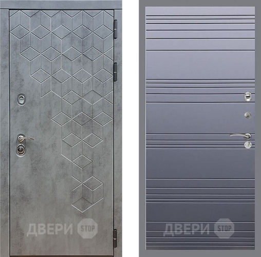 Входная металлическая Дверь Стоп БЕТОН Лайн Силк титан в Электрогорске