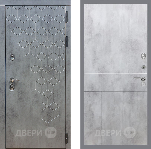 Входная металлическая Дверь Стоп БЕТОН ФЛ-290 Бетон светлый в Электрогорске