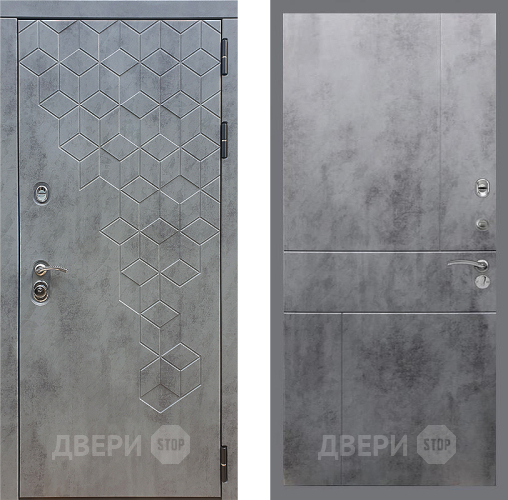 Входная металлическая Дверь Стоп БЕТОН ФЛ-290 Бетон темный в Электрогорске