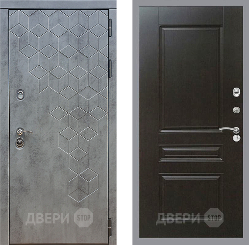 Входная металлическая Дверь Стоп БЕТОН ФЛ-243 Венге в Электрогорске