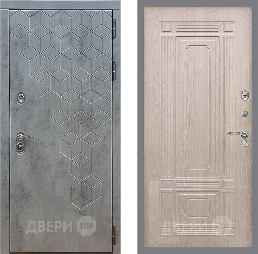 Входная металлическая Дверь Стоп БЕТОН ФЛ-2 Беленый дуб в Электрогорске