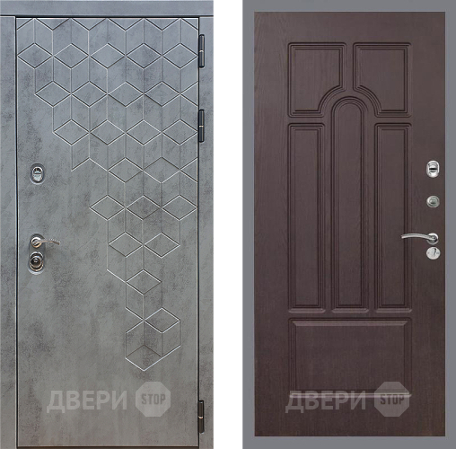 Входная металлическая Дверь Стоп БЕТОН ФЛ-58 Венге в Электрогорске