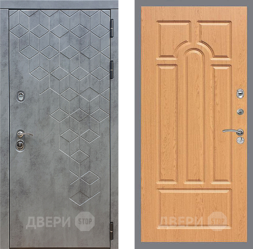 Входная металлическая Дверь Стоп БЕТОН ФЛ-58 Дуб в Электрогорске