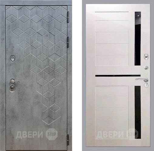 Входная металлическая Дверь Стоп БЕТОН СБ-18 Лиственница беж в Электрогорске