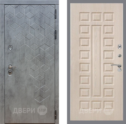 Входная металлическая Дверь Стоп БЕТОН ФЛ-183 Беленый дуб в Электрогорске