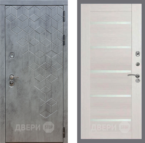 Входная металлическая Дверь Стоп БЕТОН СБ-14 Лиственница беж в Электрогорске