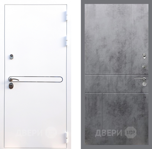 Входная металлическая Дверь Стоп Лайн Вайт ФЛ-290 Бетон темный в Электрогорске