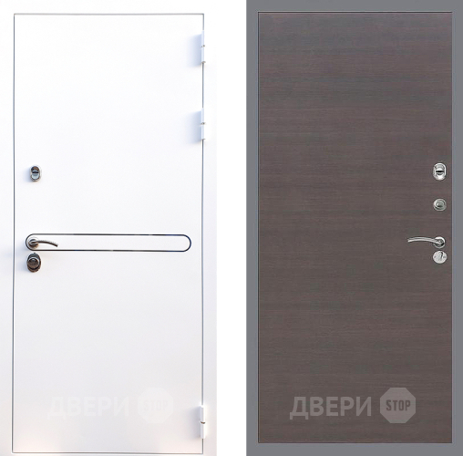 Входная металлическая Дверь Стоп Лайн Вайт Гладкая венге поперечный в Электрогорске