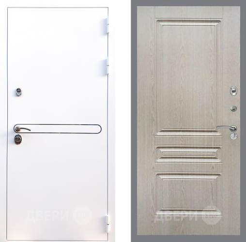 Входная металлическая Дверь Стоп Лайн Вайт ФЛ-243 Беленый дуб в Электрогорске