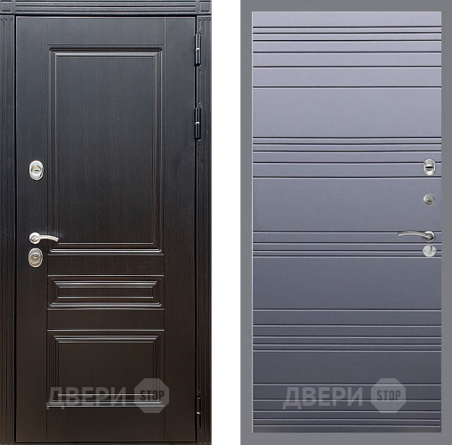 Входная металлическая Дверь Стоп МЕГАПОЛИС Лайн Силк титан в Электрогорске
