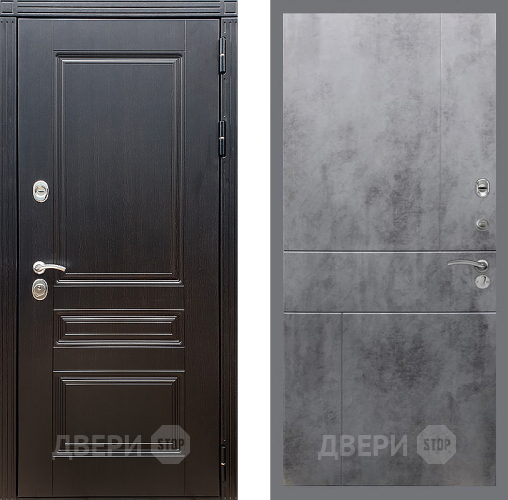 Входная металлическая Дверь Стоп МЕГАПОЛИС ФЛ-290 Бетон темный в Электрогорске