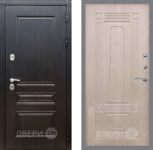 Входная металлическая Дверь Стоп МЕГАПОЛИС ФЛ-2 Беленый дуб в Электрогорске