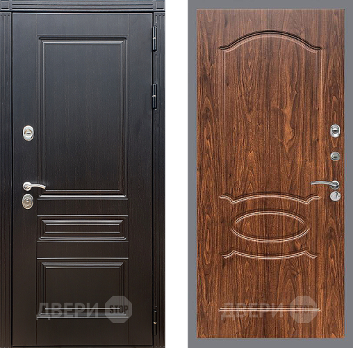 Входная металлическая Дверь Стоп МЕГАПОЛИС ФЛ-128 орех тисненый в Электрогорске