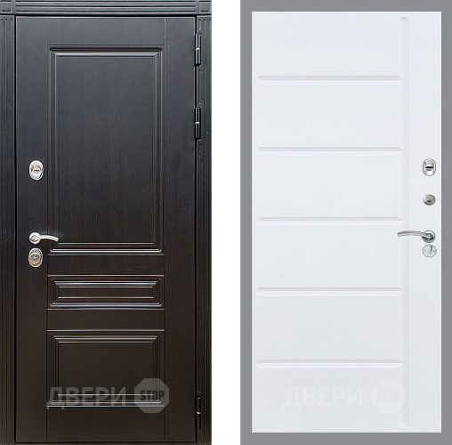 Входная металлическая Дверь Стоп МЕГАПОЛИС ФЛ-102 Белый ясень в Электрогорске