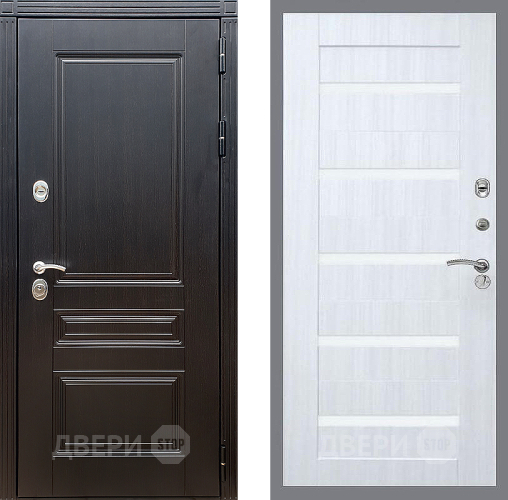 Входная металлическая Дверь Стоп МЕГАПОЛИС СБ-14 Сандал белый в Электрогорске