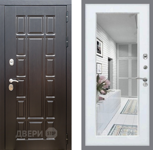 Дверь Стоп НЬЮ ЙОРК Зеркало Белый ясень в Электрогорске