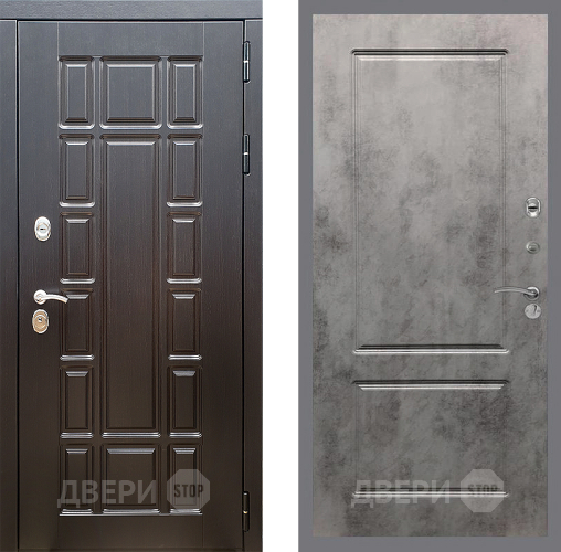 Входная металлическая Дверь Стоп НЬЮ ЙОРК ФЛ-117 Бетон темный в Электрогорске
