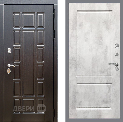 Входная металлическая Дверь Стоп НЬЮ ЙОРК ФЛ-117 Бетон светлый в Электрогорске