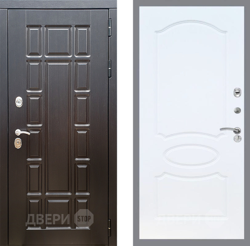 Входная металлическая Дверь Стоп НЬЮ ЙОРК ФЛ-128 Белый ясень в Электрогорске