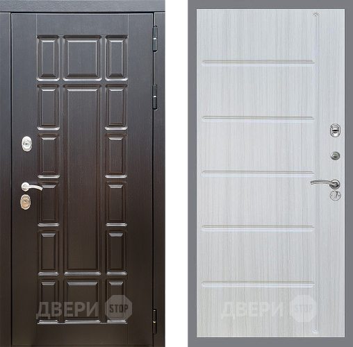 Входная металлическая Дверь Стоп НЬЮ ЙОРК ФЛ-102 Сандал белый в Электрогорске