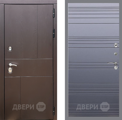 Входная металлическая Дверь Стоп УРБАН Лайн Силк титан в Электрогорске