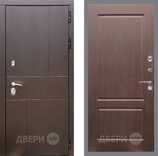 Входная металлическая Дверь Стоп УРБАН ФЛ-117 Орех премиум в Электрогорске