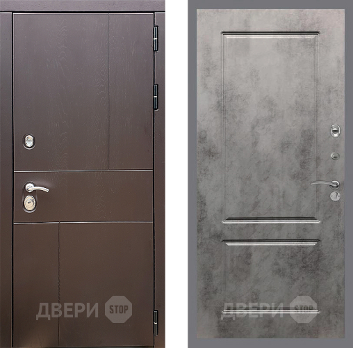 Входная металлическая Дверь Стоп УРБАН ФЛ-117 Бетон темный в Электрогорске