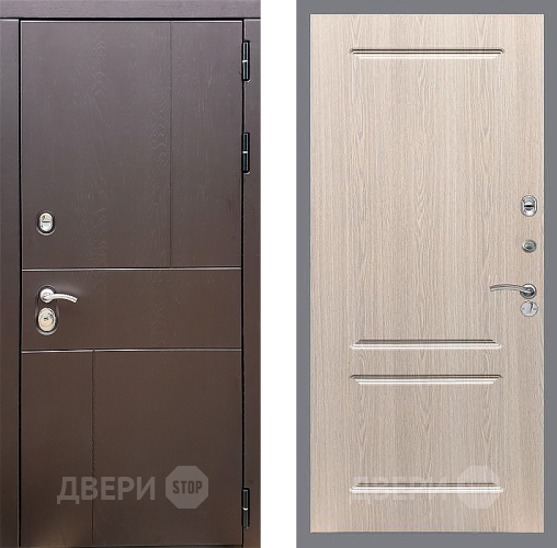 Входная металлическая Дверь Стоп УРБАН ФЛ-117 Беленый дуб в Электрогорске
