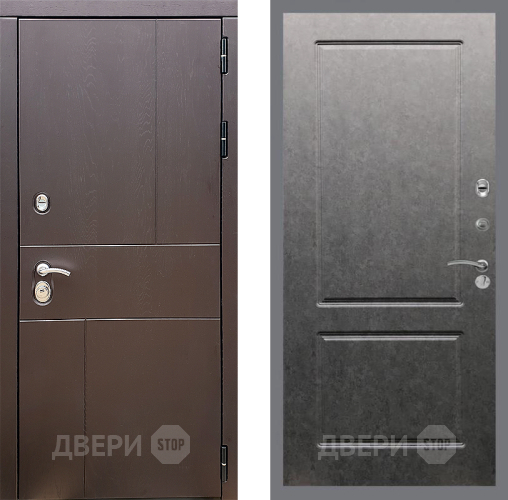 Входная металлическая Дверь Стоп УРБАН ФЛ-117 Штукатурка графит в Электрогорске