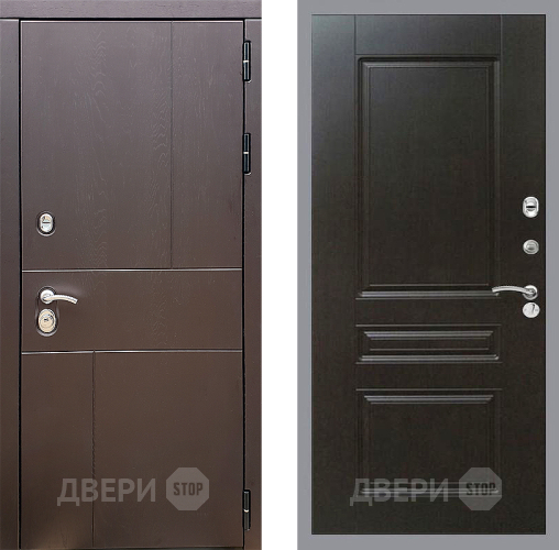 Входная металлическая Дверь Стоп УРБАН ФЛ-243 Венге в Электрогорске