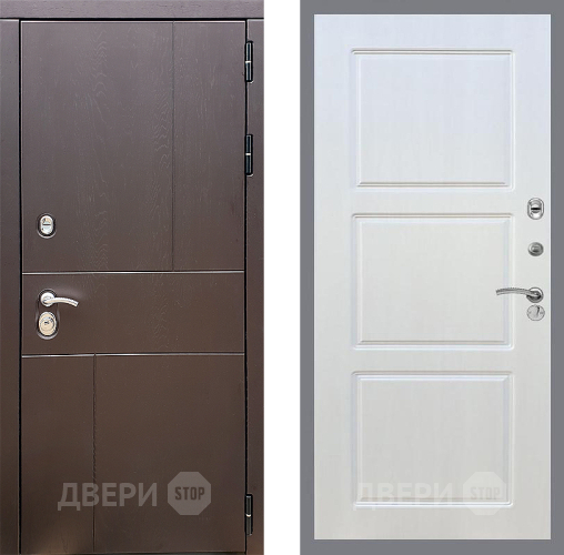 Входная металлическая Дверь Стоп УРБАН ФЛ-3 Лиственница беж в Электрогорске