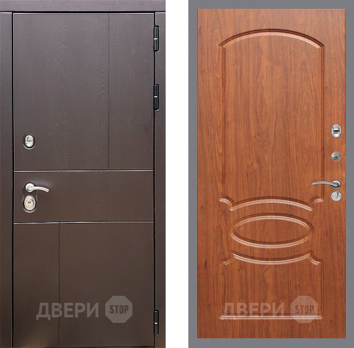 Входная металлическая Дверь Стоп УРБАН ФЛ-128 Береза мореная в Электрогорске