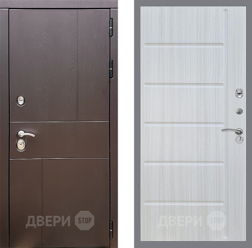 Входная металлическая Дверь Стоп УРБАН ФЛ-102 Сандал белый в Электрогорске