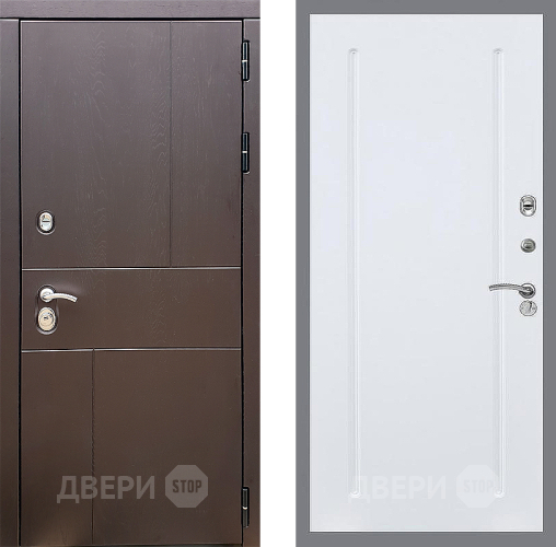 Входная металлическая Дверь Стоп УРБАН ФЛ-68 Силк Сноу в Электрогорске