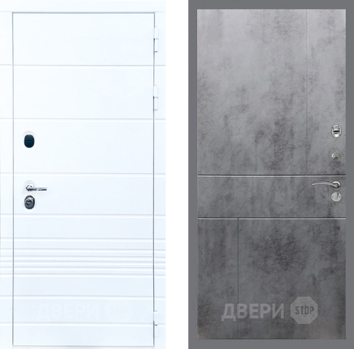 Входная металлическая Дверь Стоп ТРЕНДО ФЛ-290 Бетон темный в Электрогорске