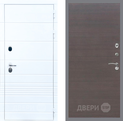 Входная металлическая Дверь Стоп ТРЕНДО Гладкая венге поперечный в Электрогорске