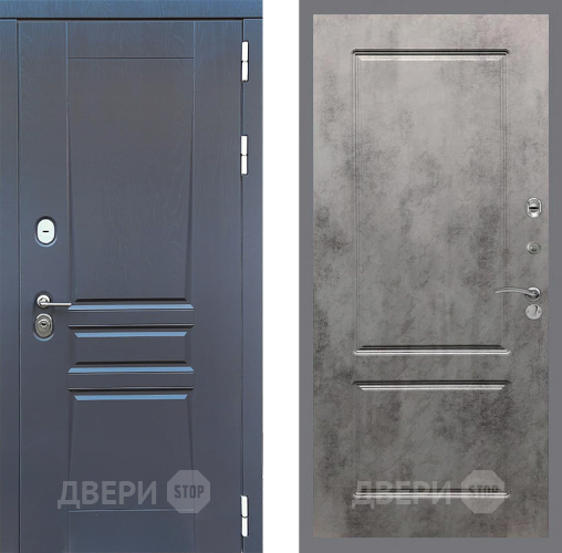 Входная металлическая Дверь Стоп ПЛАТИНУМ ФЛ-117 Бетон темный в Электрогорске