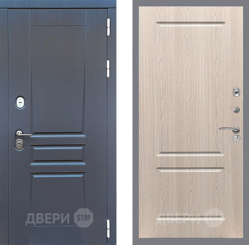 Входная металлическая Дверь Стоп ПЛАТИНУМ ФЛ-117 Беленый дуб в Электрогорске
