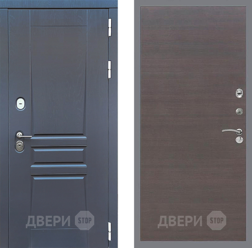 Входная металлическая Дверь Стоп ПЛАТИНУМ Гладкая венге поперечный в Электрогорске