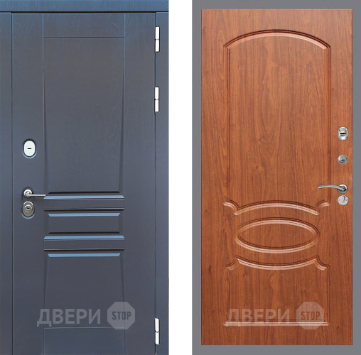 Входная металлическая Дверь Стоп ПЛАТИНУМ ФЛ-128 Береза мореная в Электрогорске