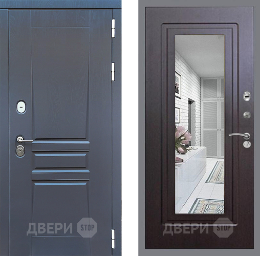 Входная металлическая Дверь Стоп ПЛАТИНУМ Зеркало ФЛ-120 Венге в Электрогорске