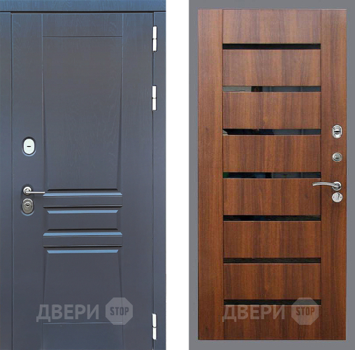 Входная металлическая Дверь Стоп ПЛАТИНУМ СБ-14 Орех бренди в Электрогорске
