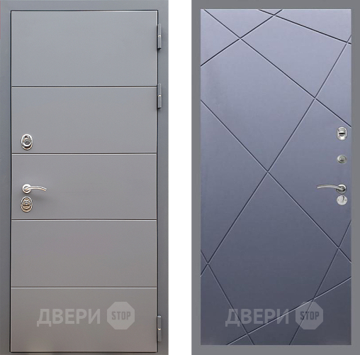 Входная металлическая Дверь Стоп АРТ ГРАФИТ ФЛ-291 Силк титан в Электрогорске