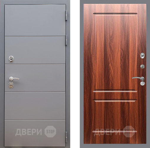 Входная металлическая Дверь Стоп АРТ ГРАФИТ ФЛ-117 Итальянский орех в Электрогорске