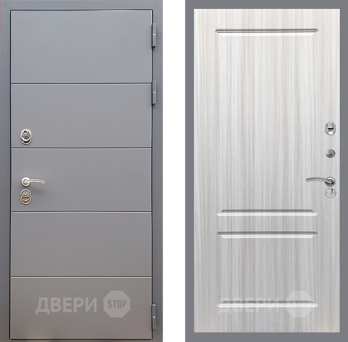 Входная металлическая Дверь Стоп АРТ ГРАФИТ ФЛ-117 Сандал белый в Электрогорске
