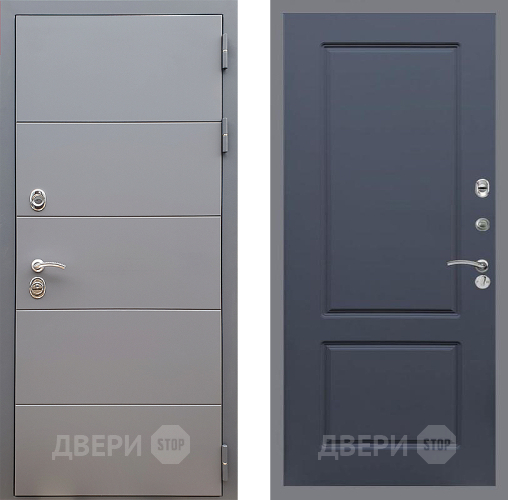 Входная металлическая Дверь Стоп АРТ ГРАФИТ ФЛ-117 Силк титан в Электрогорске