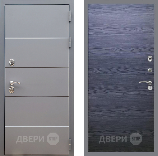 Дверь Стоп АРТ ГРАФИТ Гладкая Дуб тангенальный черный в Электрогорске